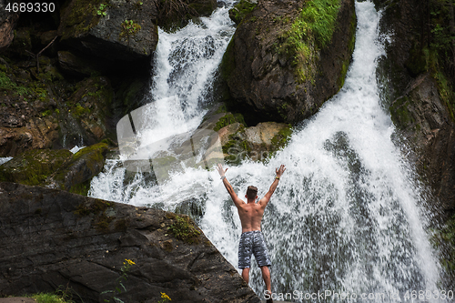 Image of Waterfall in Altai Mountains