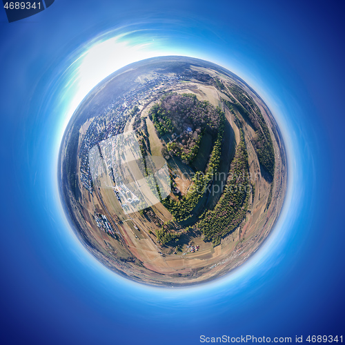 Image of little planet panorama of Muenklingen Kuppelzen Germany