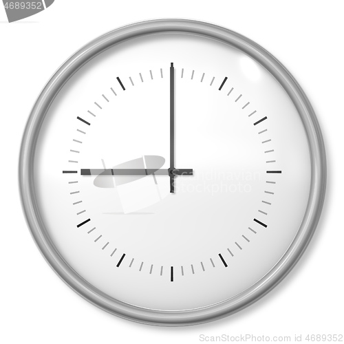 Image of a clock shows nine o\'clock