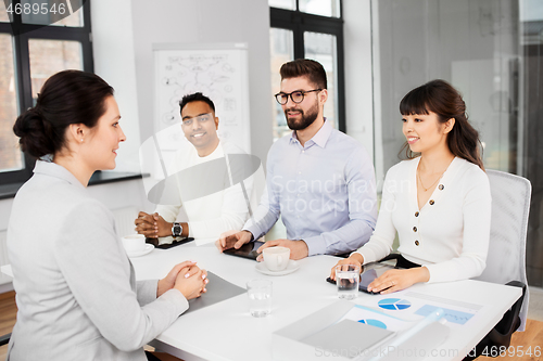 Image of recruiters having job interview with employee