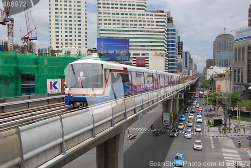 Image of skytrain in bangkok