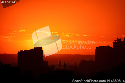 Image of sunset scenery at Cairo Egypt