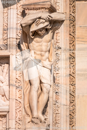 Image of statue at Cathedral Milan Italy