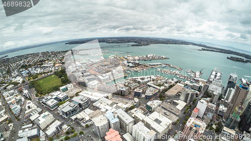 Image of view to the Auckland harbour New Zealand