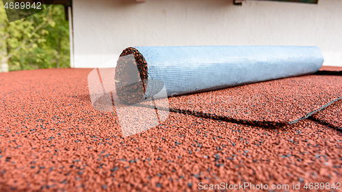 Image of Roofing material - flexible roll bitumen shingles