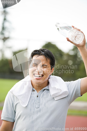 Image of Young asian male exercise