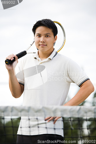 Image of Asian tennis player