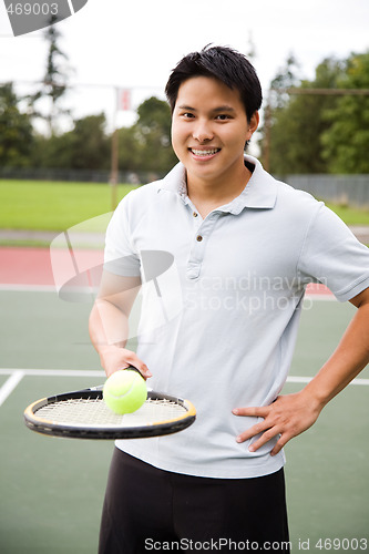 Image of Asian tennis player