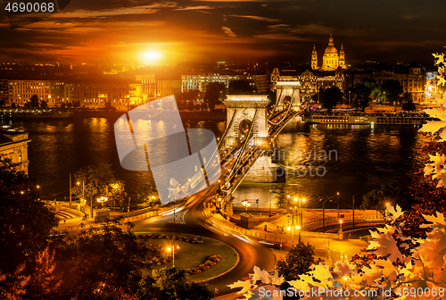 Image of Szechenyi bridge of Budapest