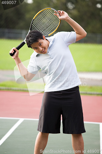 Image of Asian tennis player