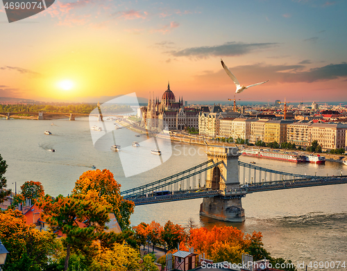 Image of Sunset over Budapest