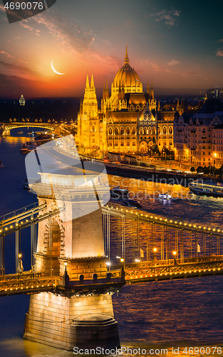 Image of Night view of Budapest