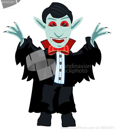 Image of Vampire dracula on white background is insulated