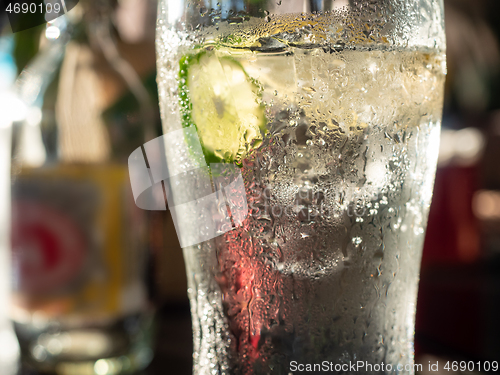 Image of Cold glass of soda water