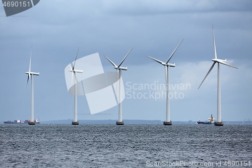 Image of Wind tubines near the coast