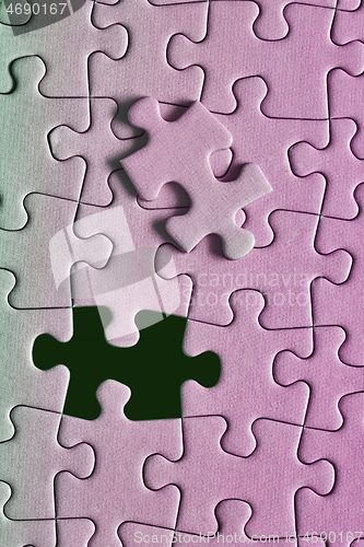 Image of Jigsaw puzzle background, almost done