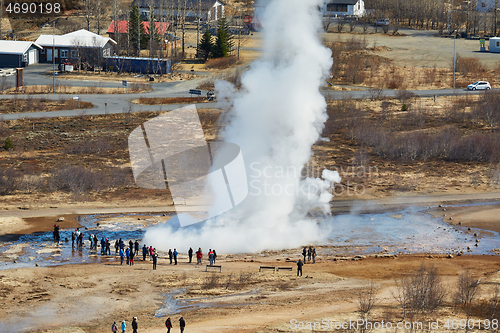 Image of Erupting geyser in Iceland