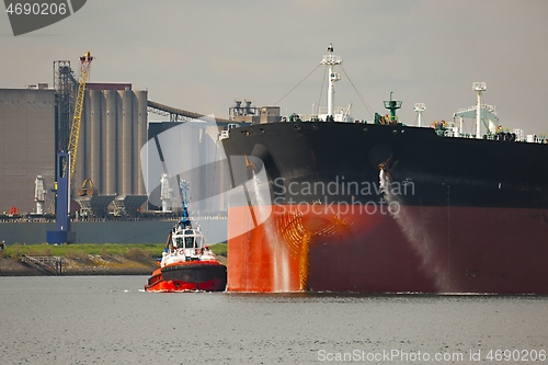 Image of Oil Tanker Ship in Rotterdam