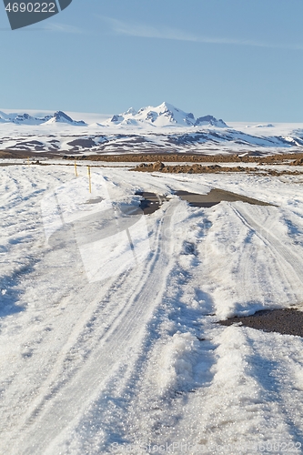 Image of Road with snow and ice