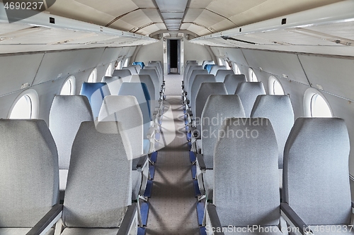 Image of Airliner interior old seats