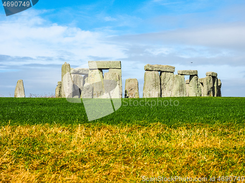 Image of HDR Stonehenge monument in Amesbury