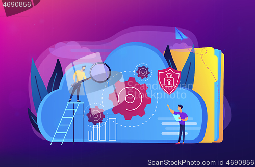 Image of Cloud storage concept vector illustration.