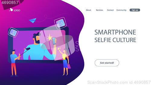 Image of Selfie concept vector illustration.