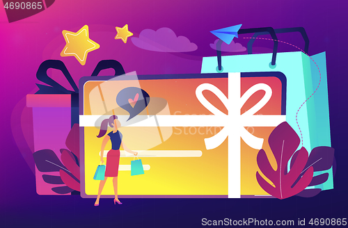 Image of Gift card concept vector illustration.