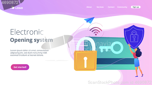 Image of Security access card concept vector illustration.