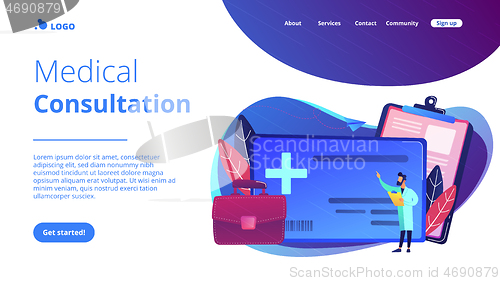 Image of Healthcare smart card concept vector illustration.