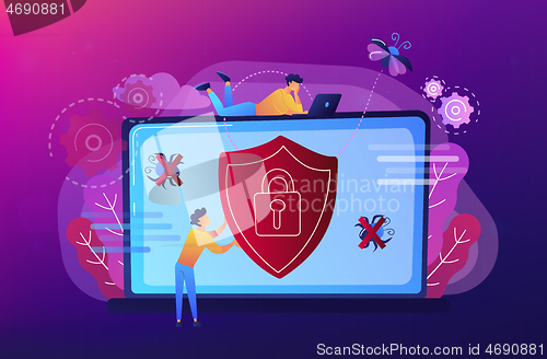 Image of Antivirus software concept vector illustration.