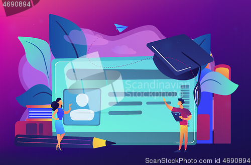 Image of Smartcards for schools concept vector illustration.