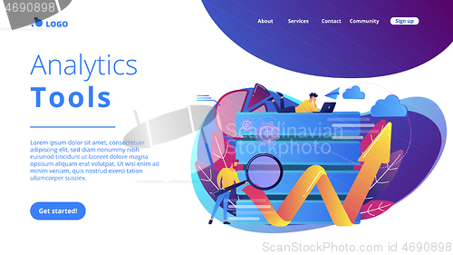 Image of Big data tools concept vector illustration.