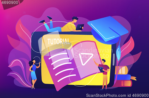 Image of Video tutorial concept vector illustration.