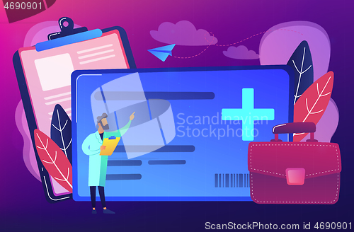 Image of Healthcare smart card concept vector illustration.