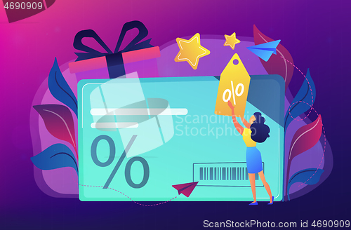 Image of Discount and loyalty card concept vector illustration.