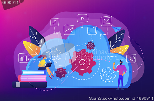 Image of Big data architecture concept vector illustration.