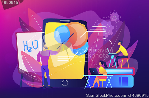 Image of Augmented reality in education concept vector illustration.