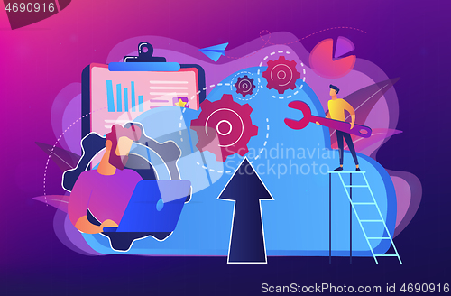 Image of Cloud engineering concept vector illustration.