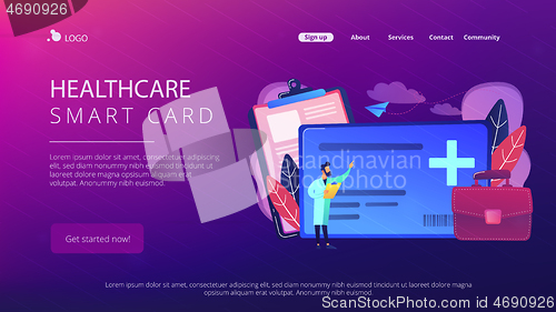 Image of Healthcare smart card concept vector illustration.