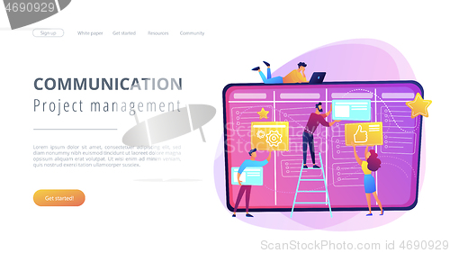 Image of Kanban board concept vector illustration.