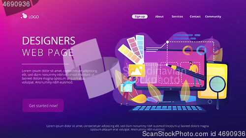 Image of Web design development concept vector illustration