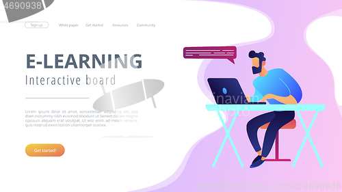 Image of Digital learning concept vector illustration.