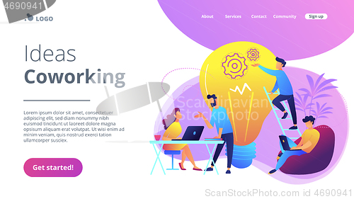 Image of Coworking concept vector illustration.