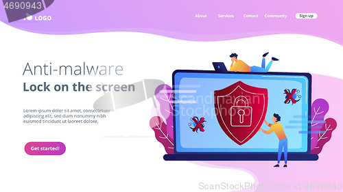 Image of Antivirus software concept vector illustration.