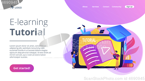 Image of Video tutorial concept vector illustration.