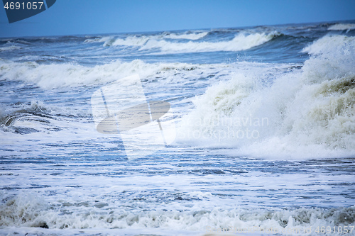 Image of stormy ocean scenery background