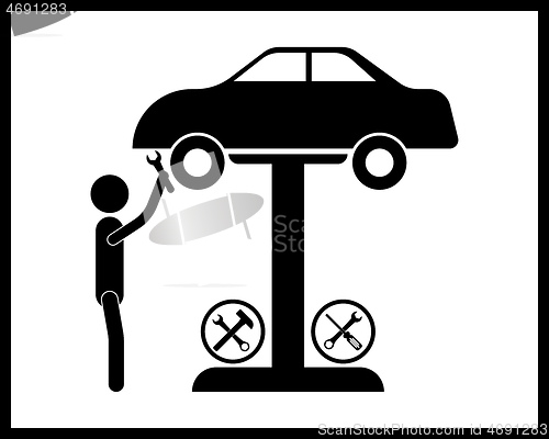 Image of car repair icon