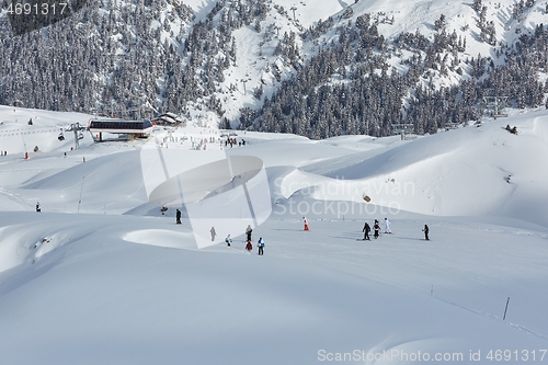 Image of Skiing slopes from the top