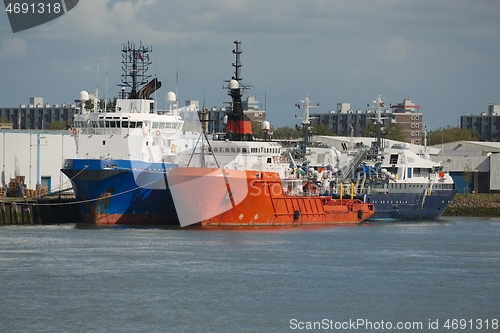 Image of Industrial ships in dock